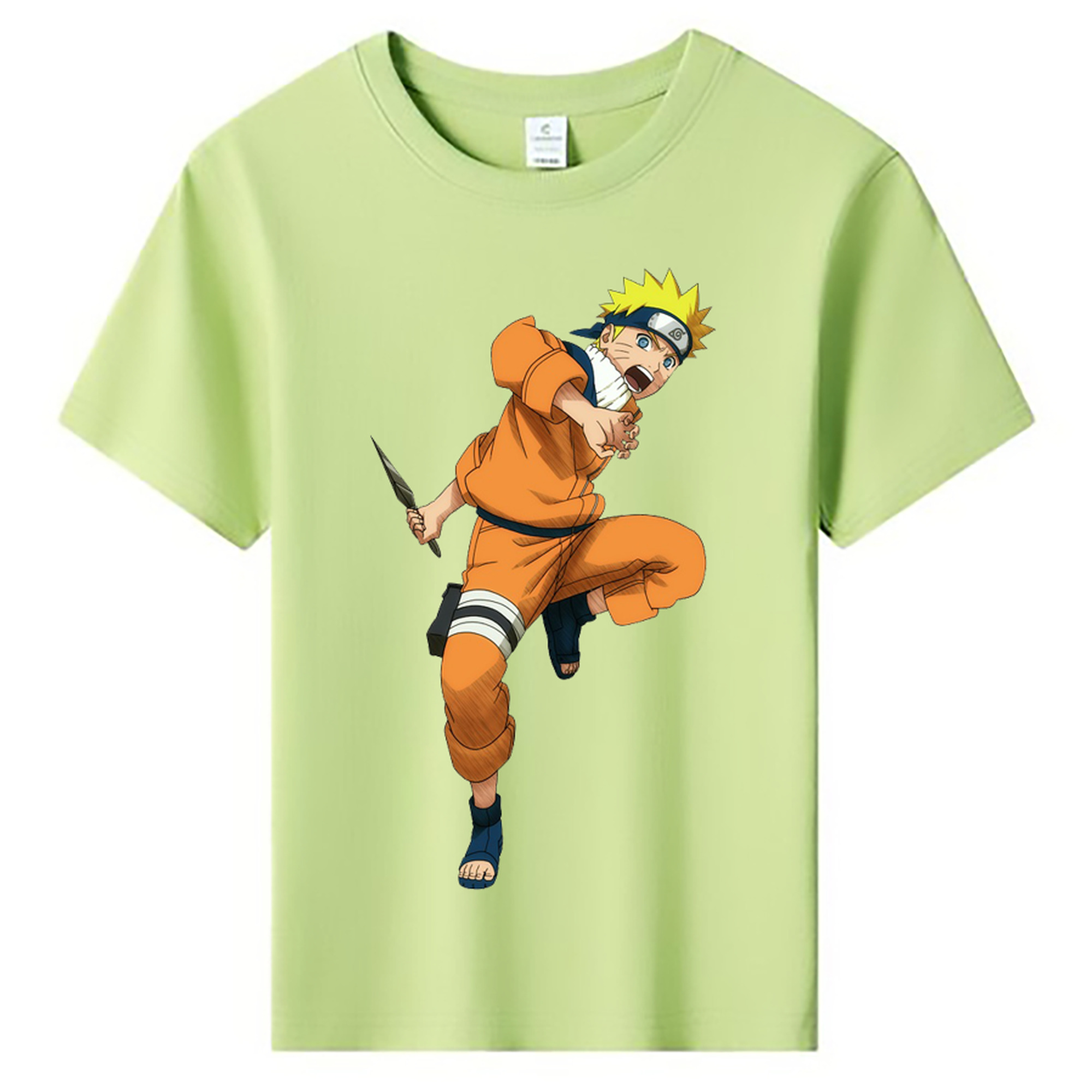 （画像用） NARUTO -ナルト- うずまき ナルト Uzumaki Naruto 綿100％キッズTシャツ（フロントプリント）